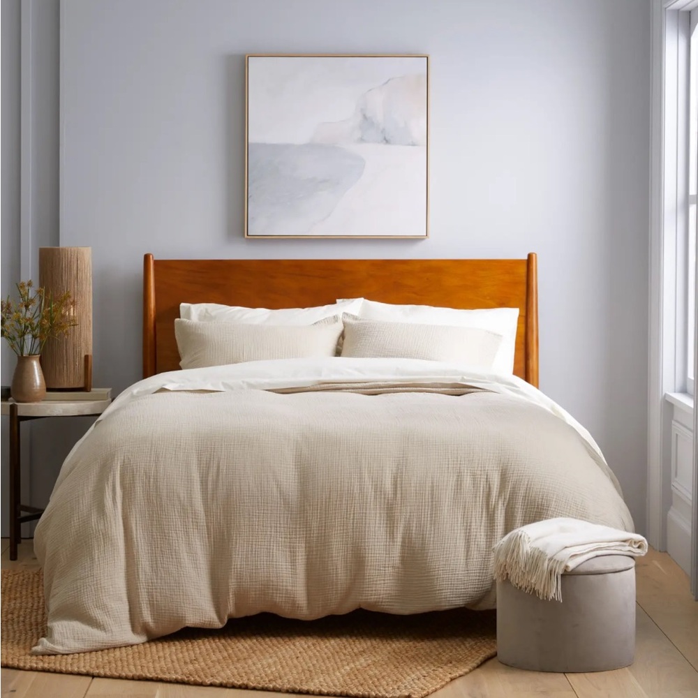 NWT QUINCE Airy Gauze Duvet Cover Twin Dune